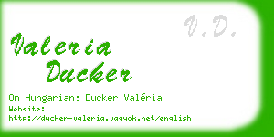valeria ducker business card